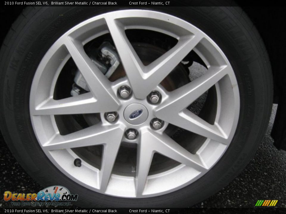 2010 Ford Fusion SEL V6 Brilliant Silver Metallic / Charcoal Black Photo #9