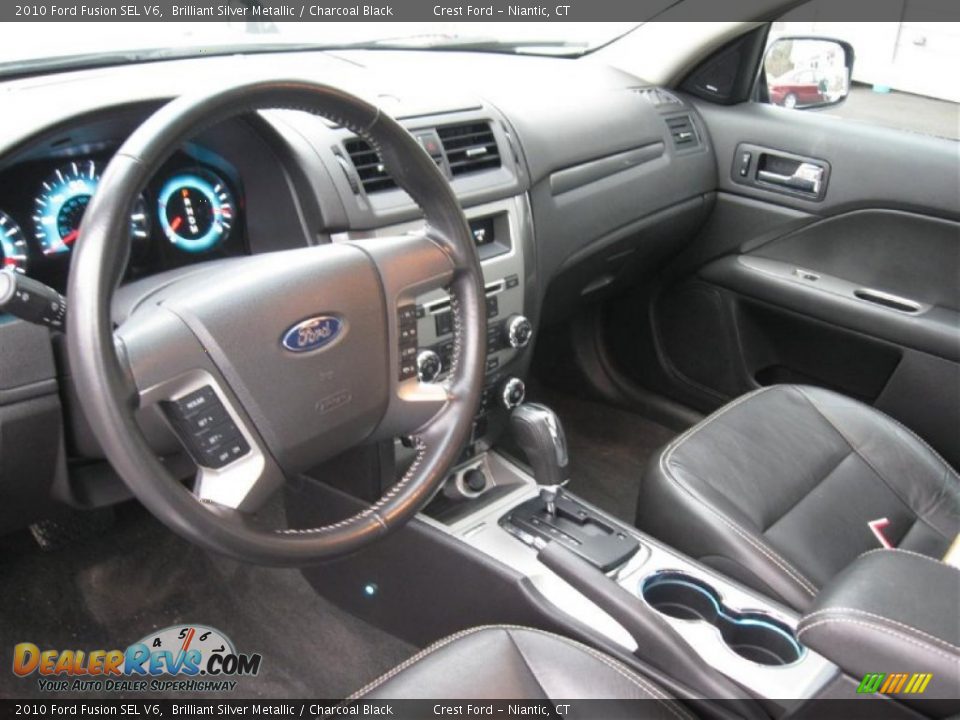 2010 Ford Fusion SEL V6 Brilliant Silver Metallic / Charcoal Black Photo #11