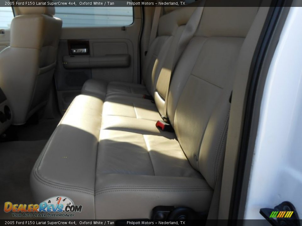 2005 Ford F150 Lariat SuperCrew 4x4 Oxford White / Tan Photo #28