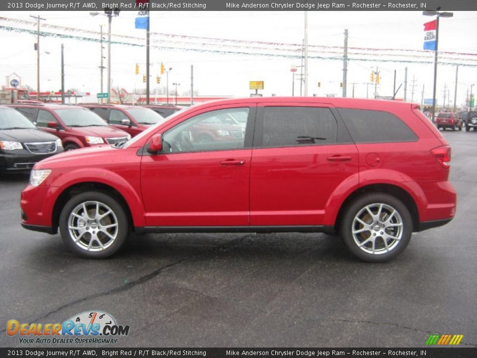 2013 Dodge Journey R/T AWD Bright Red / R/T Black/Red Stitching Photo #3