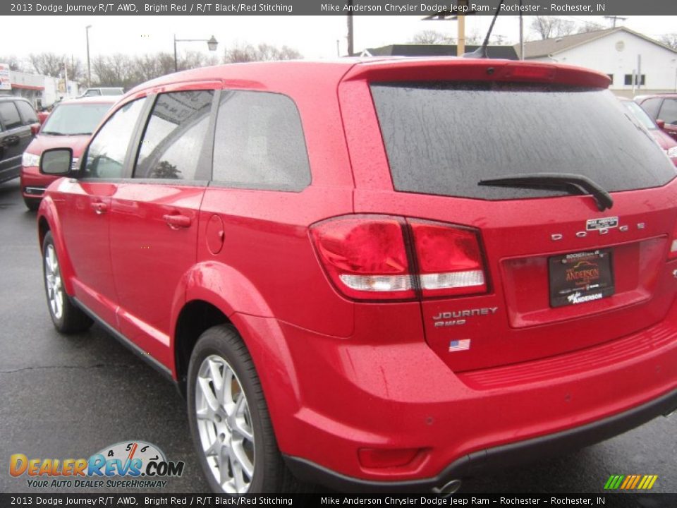 2013 Dodge Journey R/T AWD Bright Red / R/T Black/Red Stitching Photo #4