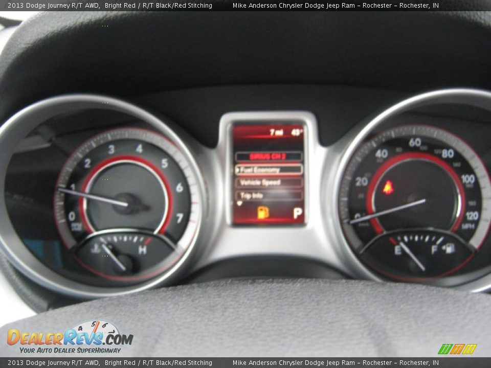 2013 Dodge Journey R/T AWD Bright Red / R/T Black/Red Stitching Photo #15