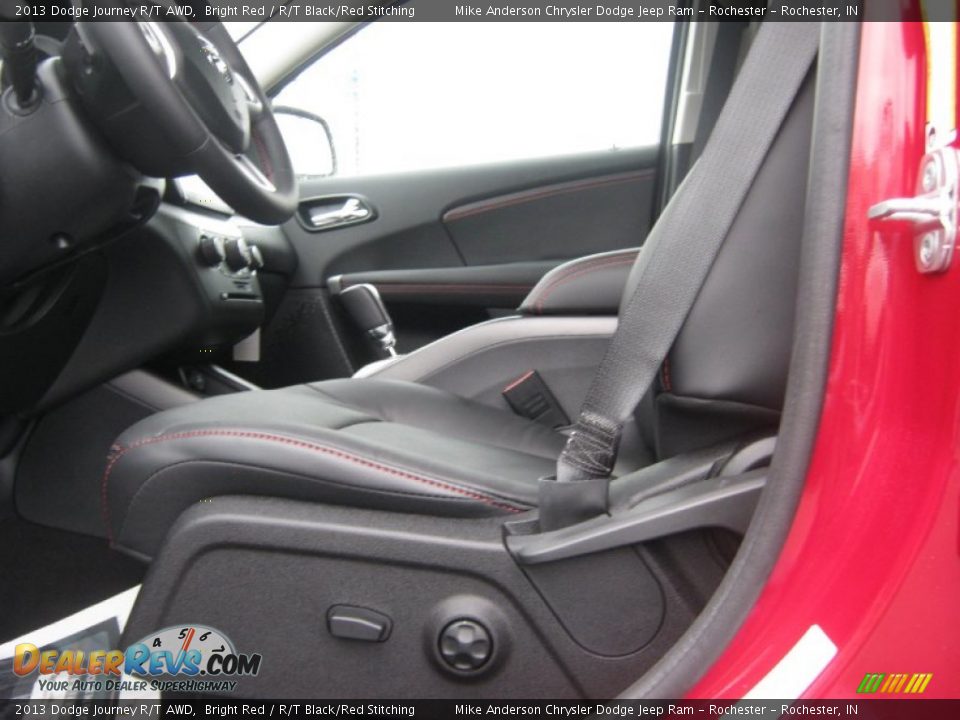 2013 Dodge Journey R/T AWD Bright Red / R/T Black/Red Stitching Photo #18