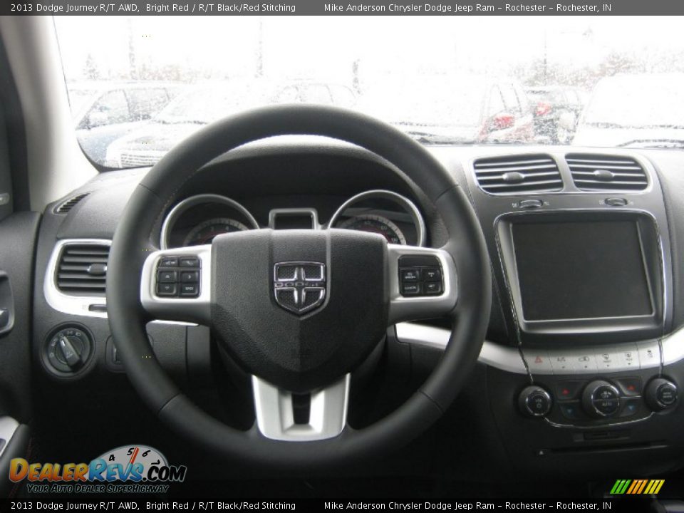 2013 Dodge Journey R/T AWD Bright Red / R/T Black/Red Stitching Photo #23