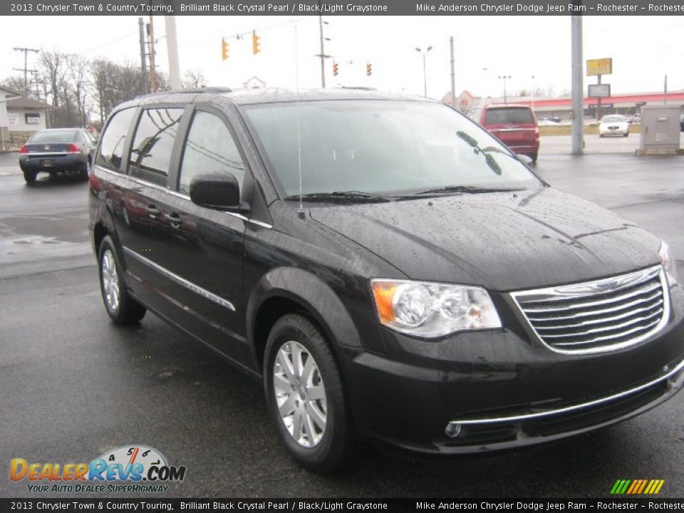 2013 Chrysler Town & Country Touring Brilliant Black Crystal Pearl / Black/Light Graystone Photo #1