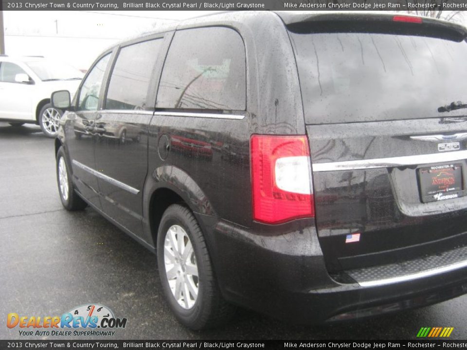 2013 Chrysler Town & Country Touring Brilliant Black Crystal Pearl / Black/Light Graystone Photo #4