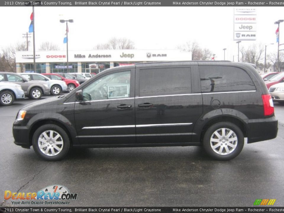 2013 Chrysler Town & Country Touring Brilliant Black Crystal Pearl / Black/Light Graystone Photo #5