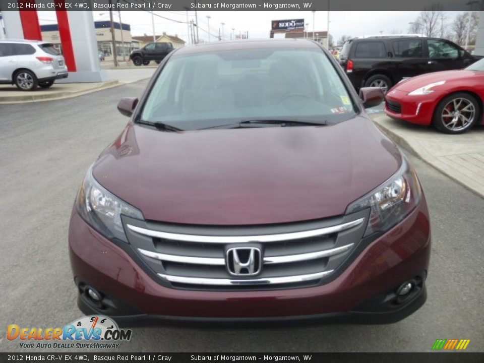 2012 Honda CR-V EX 4WD Basque Red Pearl II / Gray Photo #2