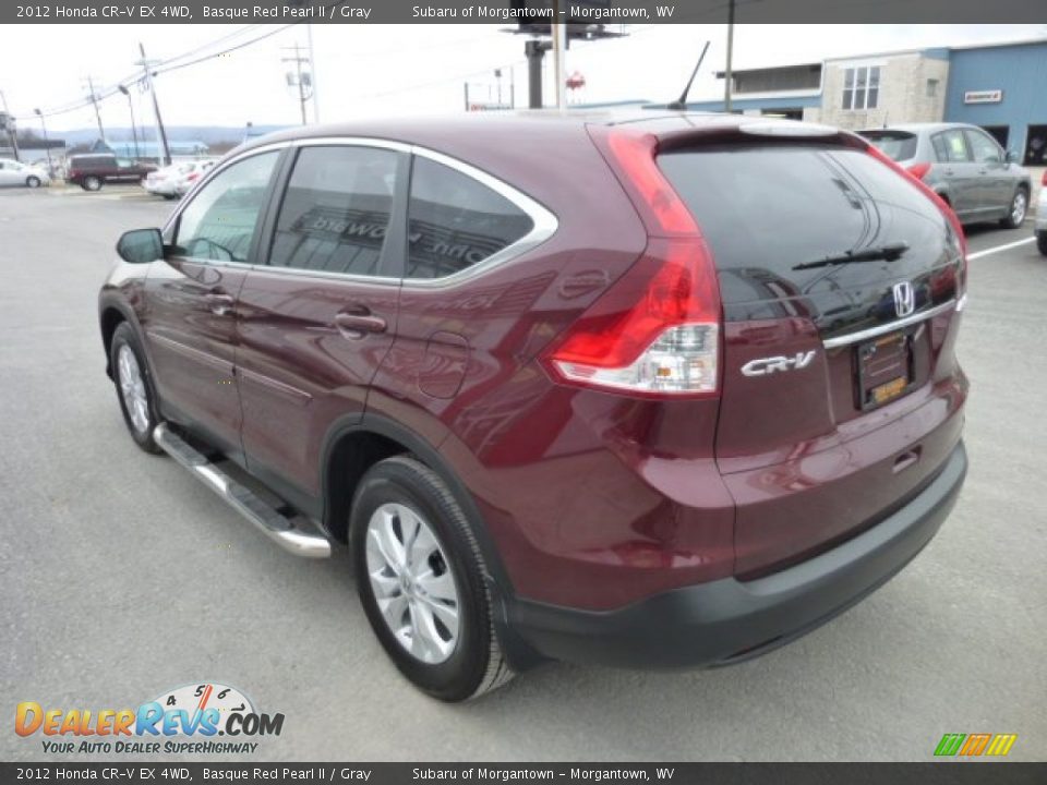 2012 Honda CR-V EX 4WD Basque Red Pearl II / Gray Photo #9