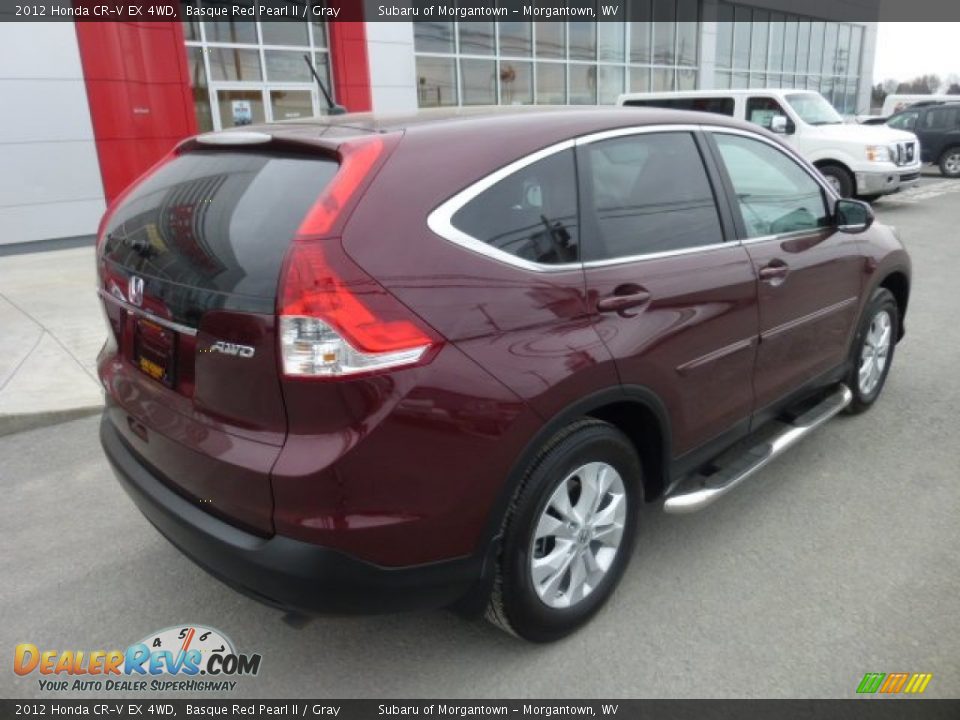 2012 Honda CR-V EX 4WD Basque Red Pearl II / Gray Photo #11