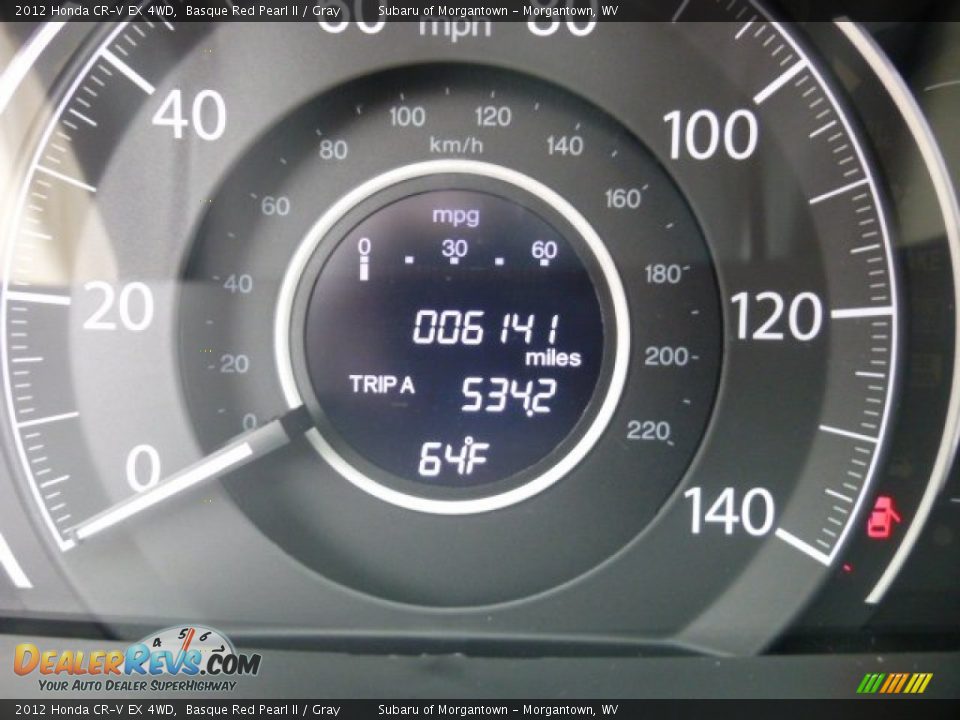 2012 Honda CR-V EX 4WD Basque Red Pearl II / Gray Photo #20