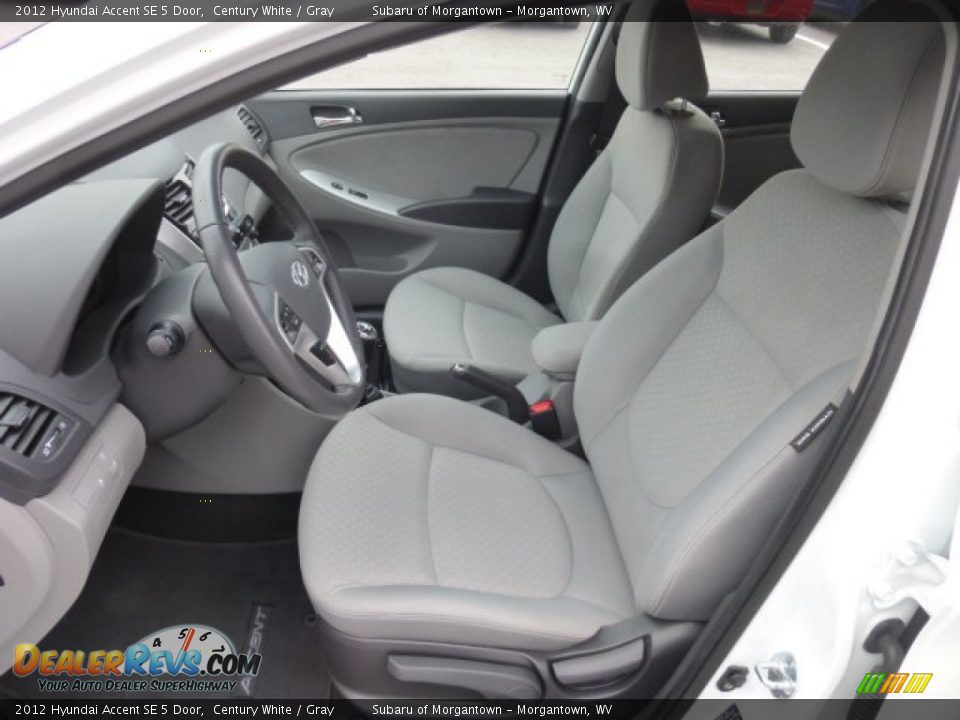 Front Seat of 2012 Hyundai Accent SE 5 Door Photo #7