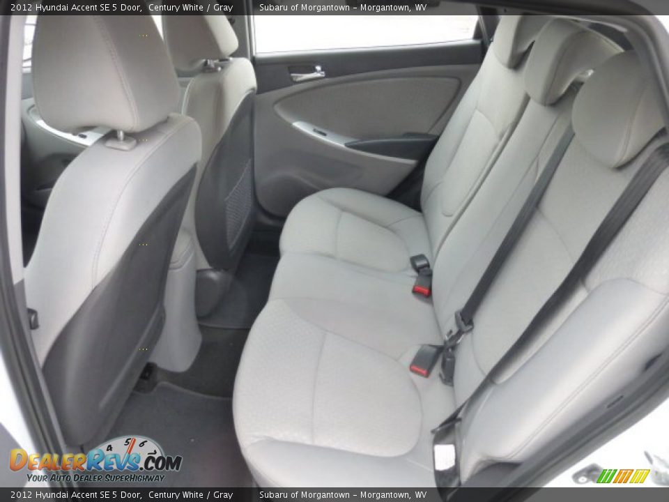 Rear Seat of 2012 Hyundai Accent SE 5 Door Photo #14