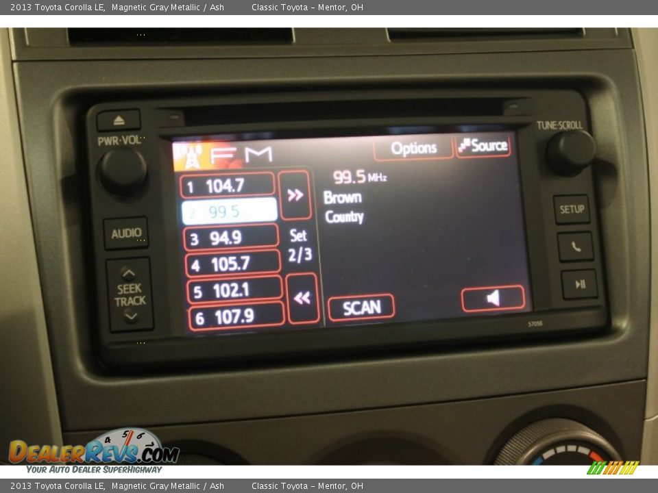 2013 Toyota Corolla LE Magnetic Gray Metallic / Ash Photo #10