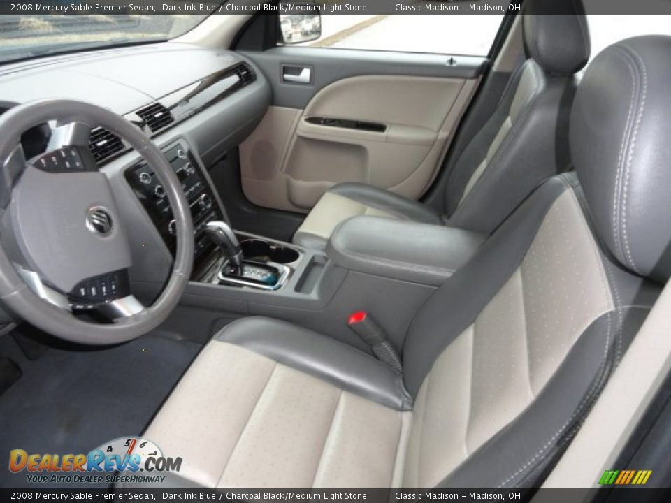2008 Mercury Sable Premier Sedan Dark Ink Blue / Charcoal Black/Medium Light Stone Photo #2