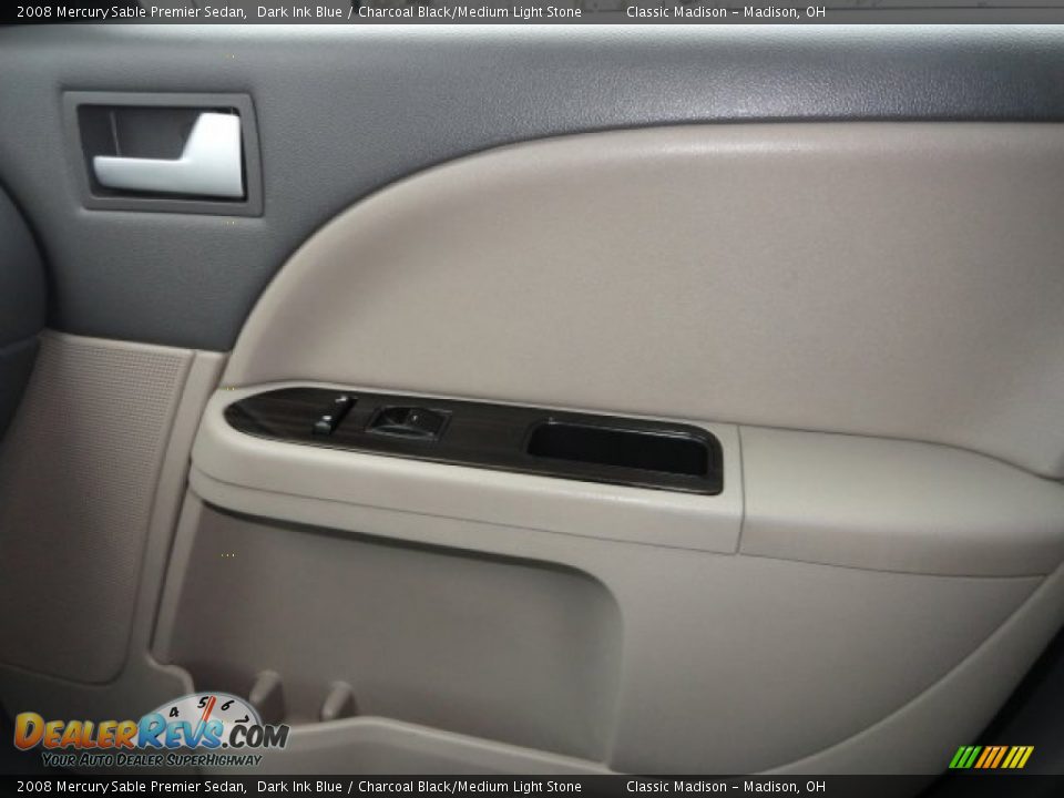2008 Mercury Sable Premier Sedan Dark Ink Blue / Charcoal Black/Medium Light Stone Photo #7