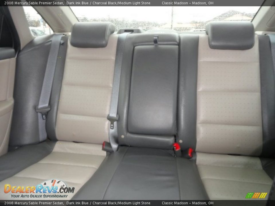 2008 Mercury Sable Premier Sedan Dark Ink Blue / Charcoal Black/Medium Light Stone Photo #8
