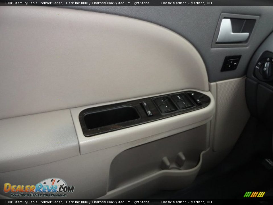 2008 Mercury Sable Premier Sedan Dark Ink Blue / Charcoal Black/Medium Light Stone Photo #9