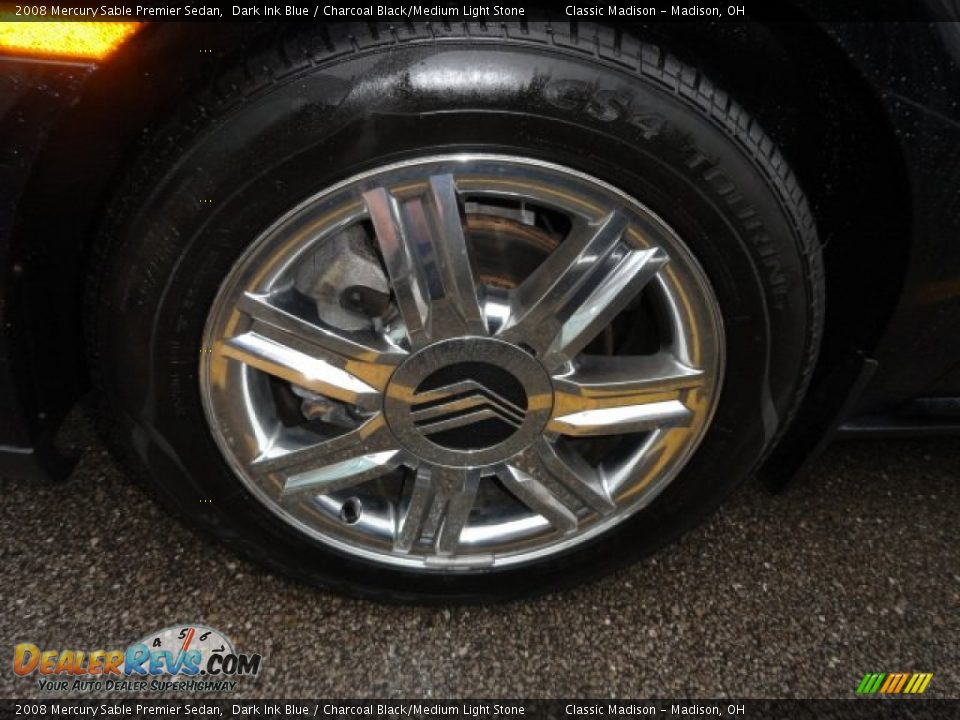 2008 Mercury Sable Premier Sedan Dark Ink Blue / Charcoal Black/Medium Light Stone Photo #11