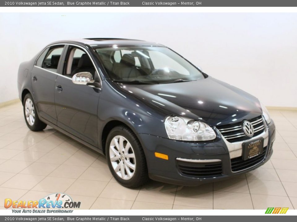 2010 Volkswagen Jetta SE Sedan Blue Graphite Metallic / Titan Black Photo #1