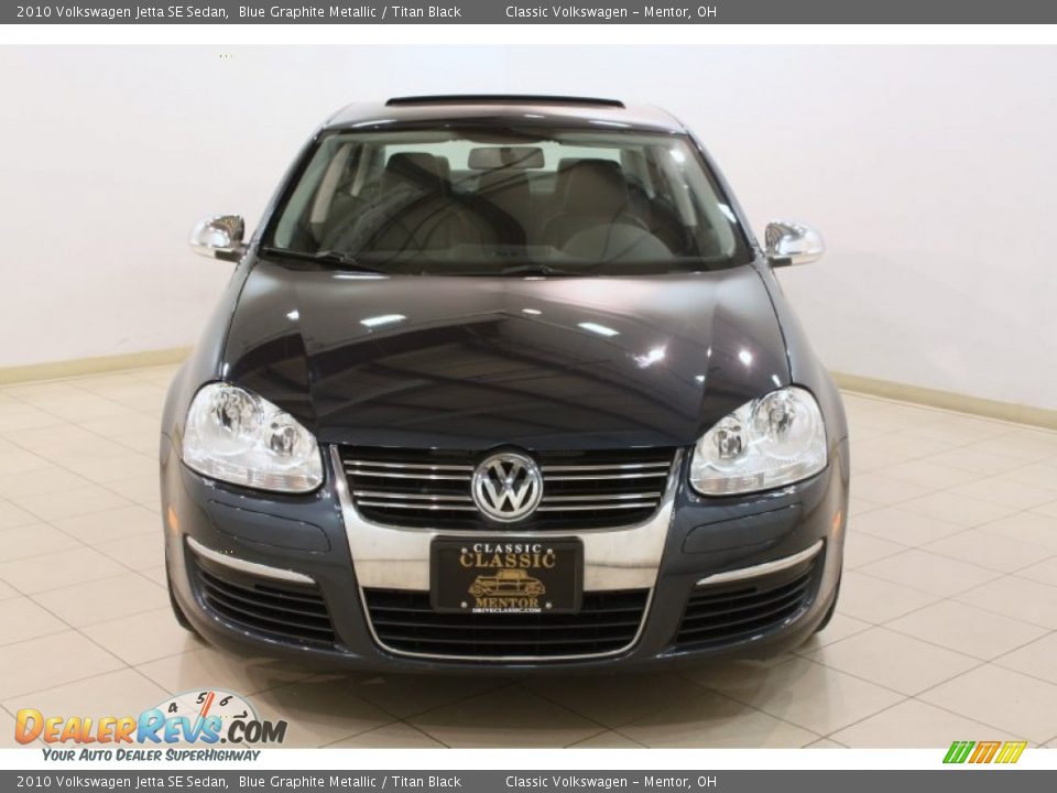 2010 Volkswagen Jetta SE Sedan Blue Graphite Metallic / Titan Black Photo #2