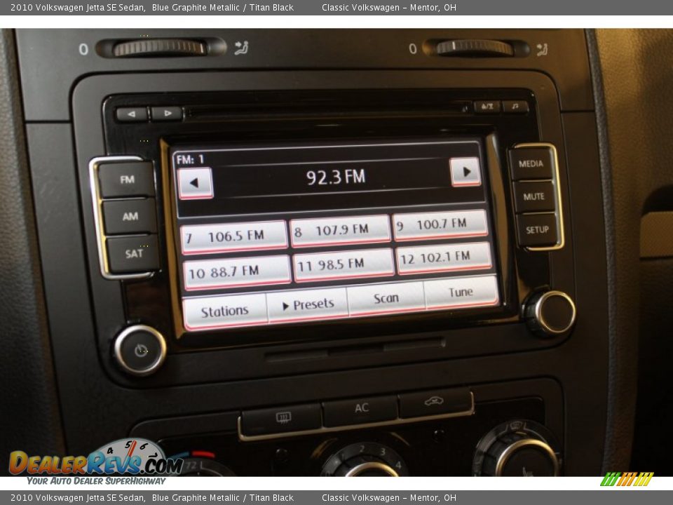 2010 Volkswagen Jetta SE Sedan Blue Graphite Metallic / Titan Black Photo #10