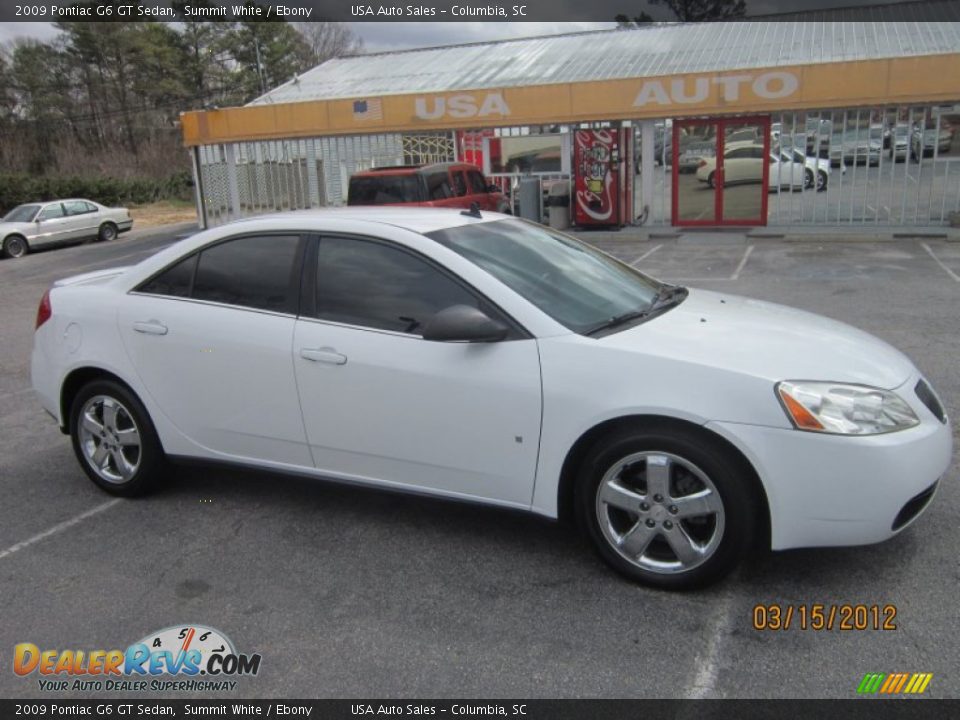 2009 Pontiac G6 GT Sedan Summit White / Ebony Photo #4