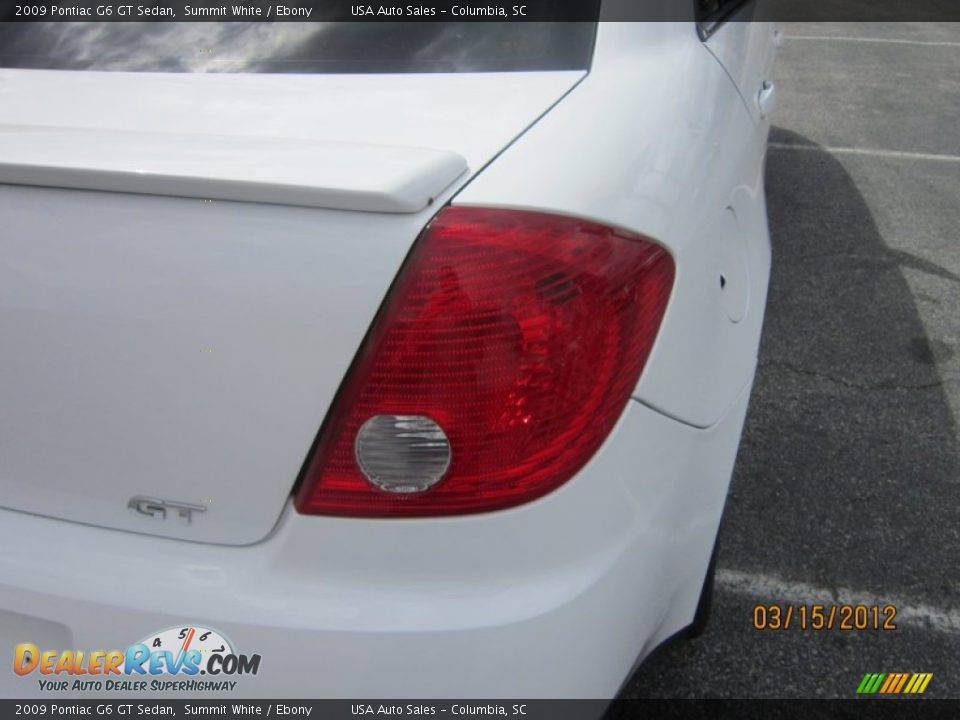 2009 Pontiac G6 GT Sedan Summit White / Ebony Photo #8