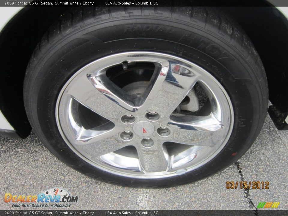 2009 Pontiac G6 GT Sedan Summit White / Ebony Photo #11