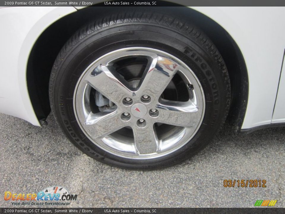 2009 Pontiac G6 GT Sedan Summit White / Ebony Photo #12