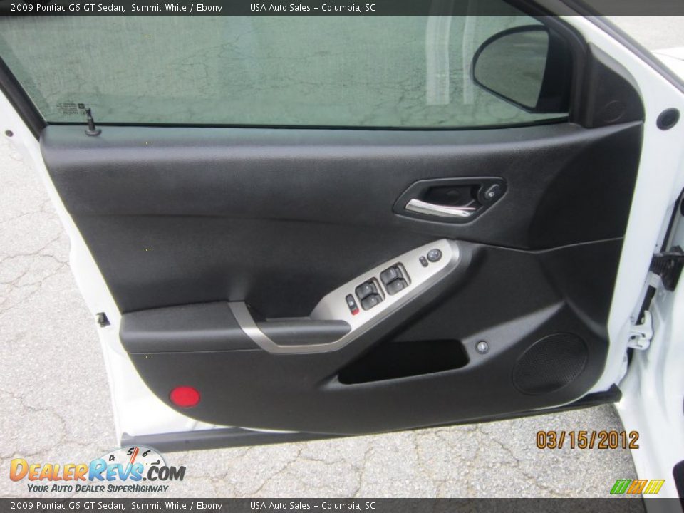 2009 Pontiac G6 GT Sedan Summit White / Ebony Photo #13