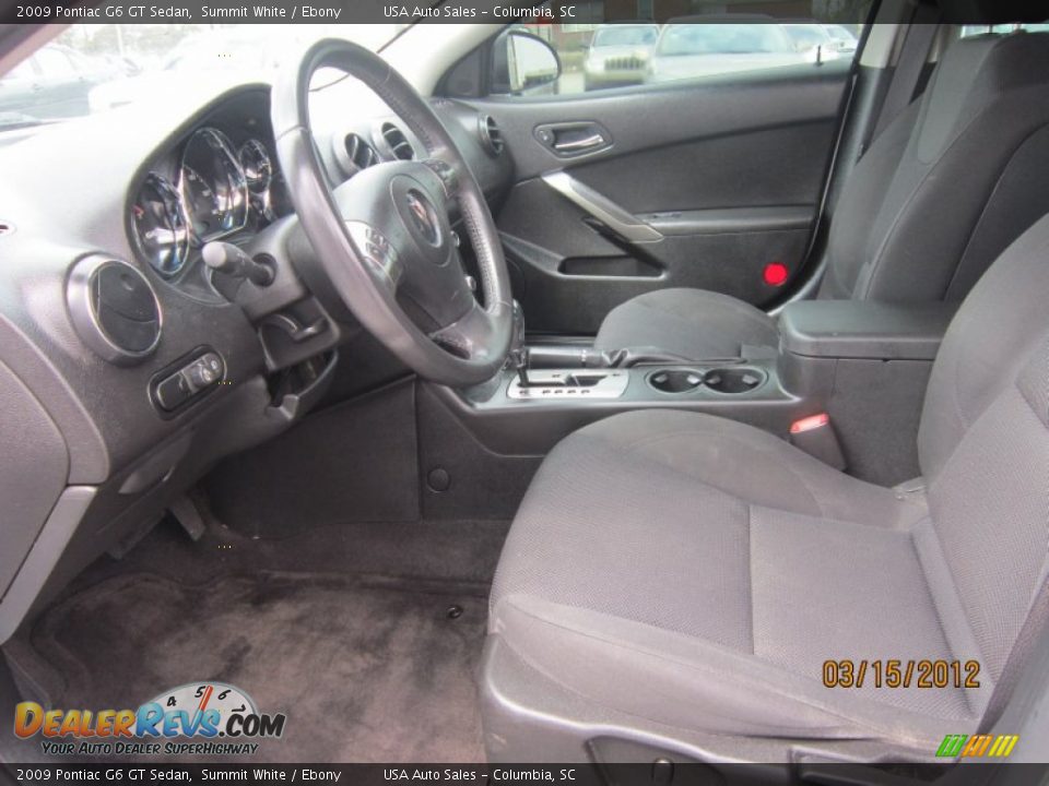 2009 Pontiac G6 GT Sedan Summit White / Ebony Photo #14