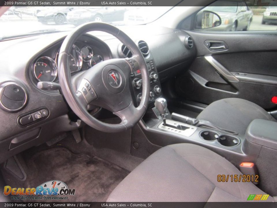2009 Pontiac G6 GT Sedan Summit White / Ebony Photo #15
