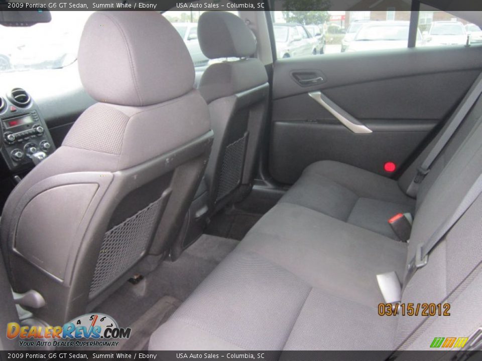 2009 Pontiac G6 GT Sedan Summit White / Ebony Photo #17