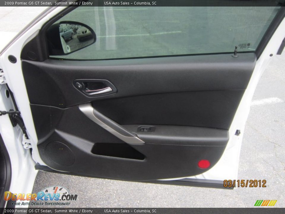 2009 Pontiac G6 GT Sedan Summit White / Ebony Photo #18