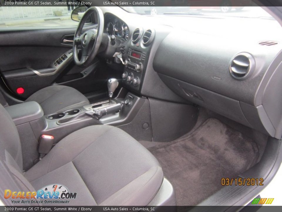 2009 Pontiac G6 GT Sedan Summit White / Ebony Photo #19
