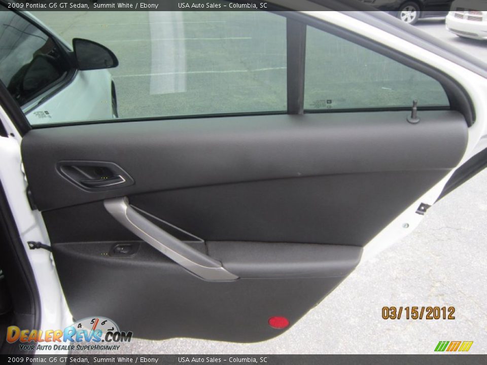 2009 Pontiac G6 GT Sedan Summit White / Ebony Photo #20