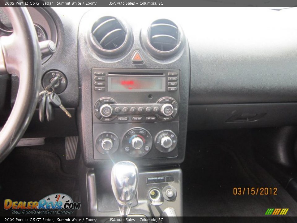 2009 Pontiac G6 GT Sedan Summit White / Ebony Photo #22