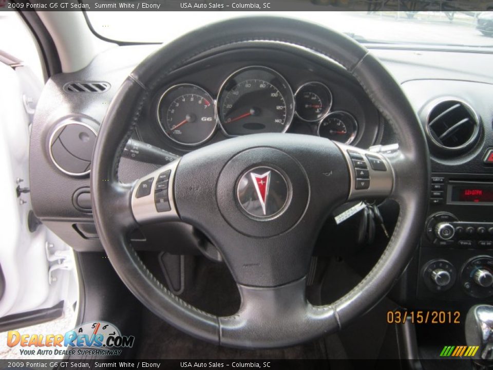 2009 Pontiac G6 GT Sedan Summit White / Ebony Photo #24
