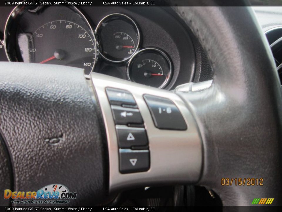 2009 Pontiac G6 GT Sedan Summit White / Ebony Photo #25