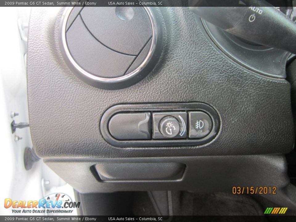 2009 Pontiac G6 GT Sedan Summit White / Ebony Photo #27