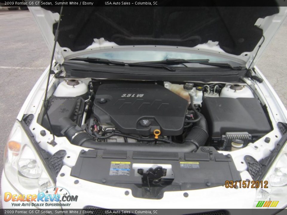 2009 Pontiac G6 GT Sedan Summit White / Ebony Photo #29