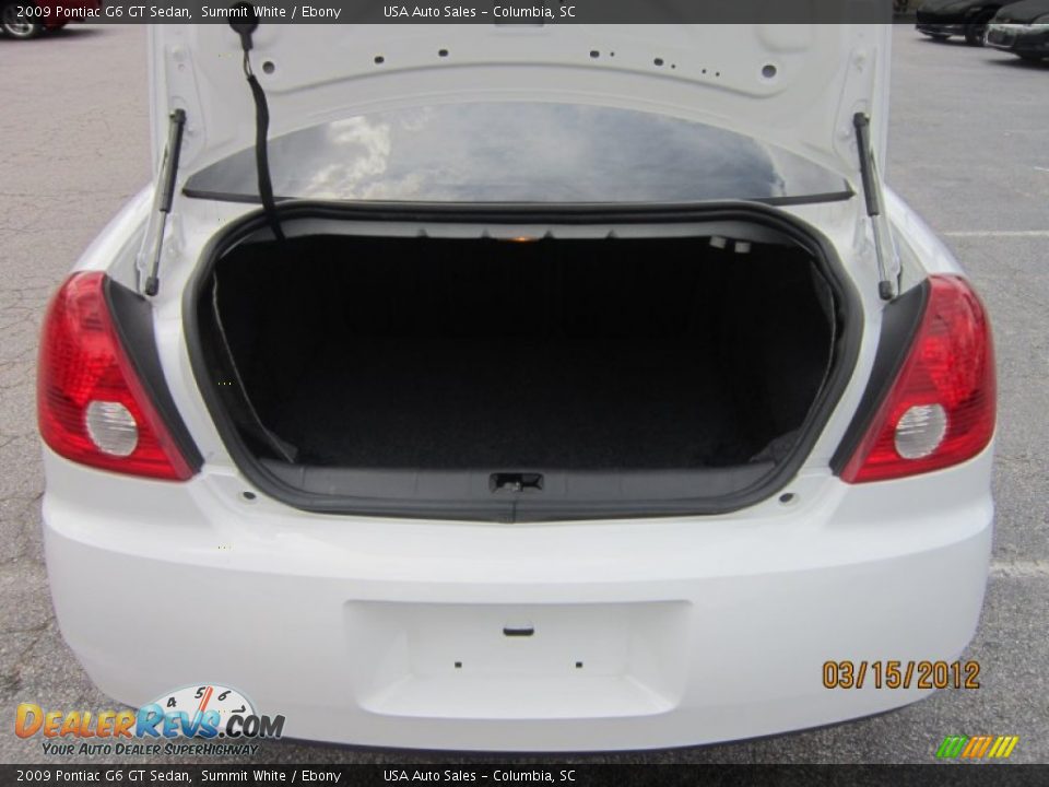 2009 Pontiac G6 GT Sedan Summit White / Ebony Photo #30