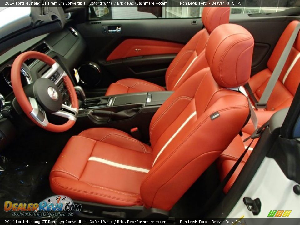Front Seat of 2014 Ford Mustang GT Premium Convertible Photo #10