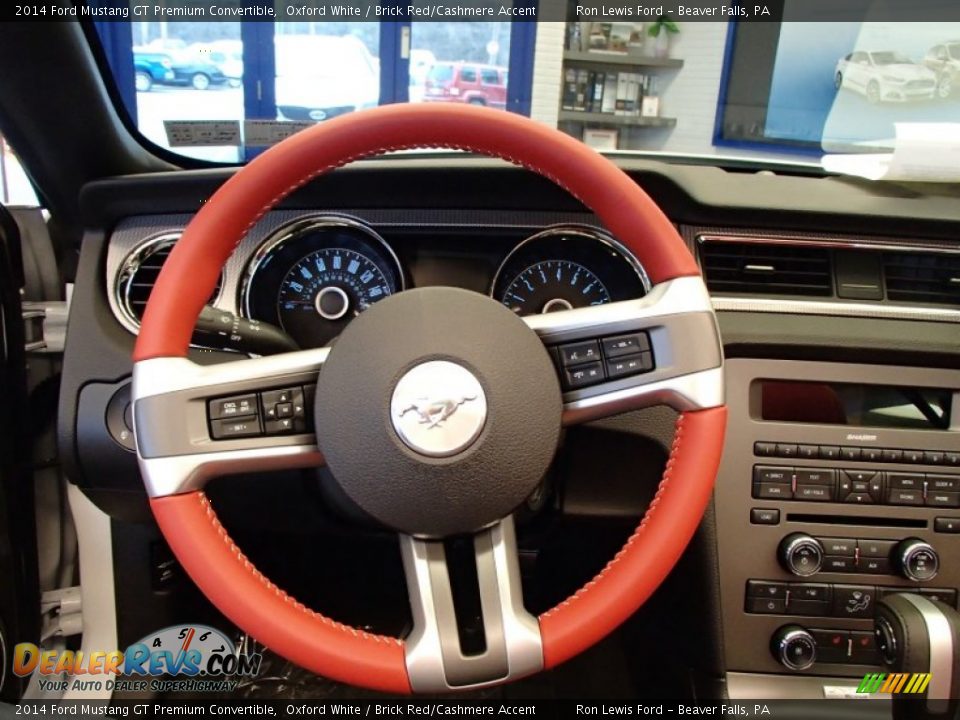 2014 Ford Mustang GT Premium Convertible Steering Wheel Photo #15