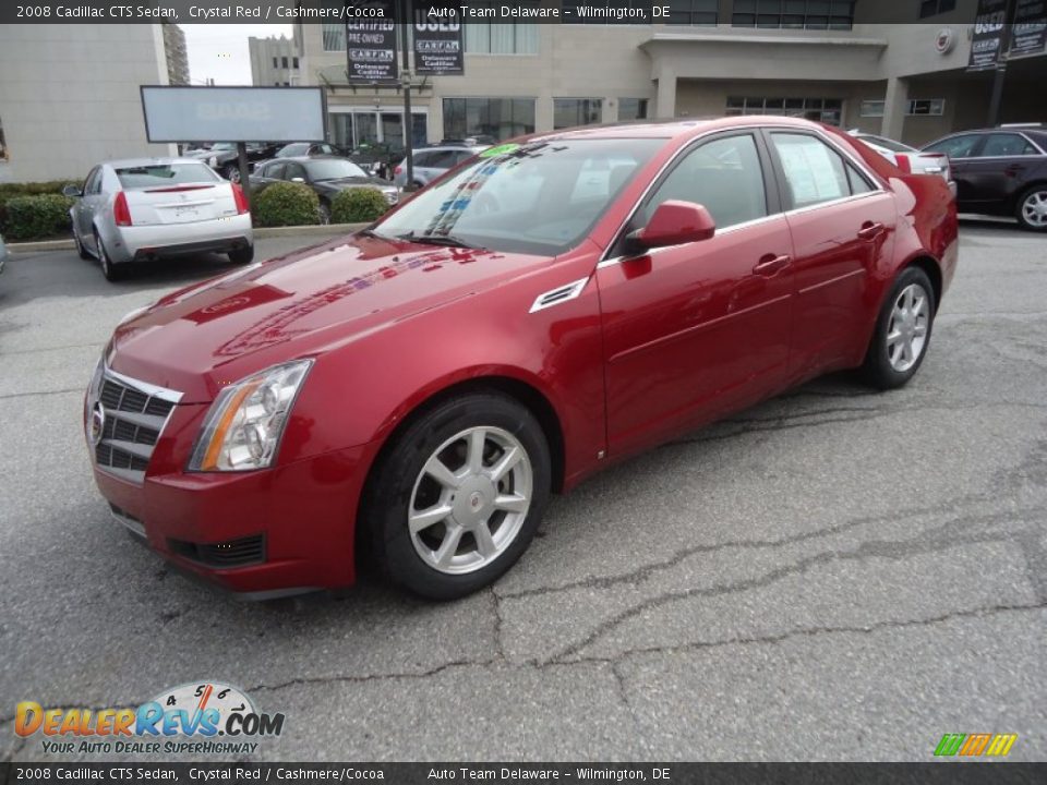 2008 Cadillac CTS Sedan Crystal Red / Cashmere/Cocoa Photo #2