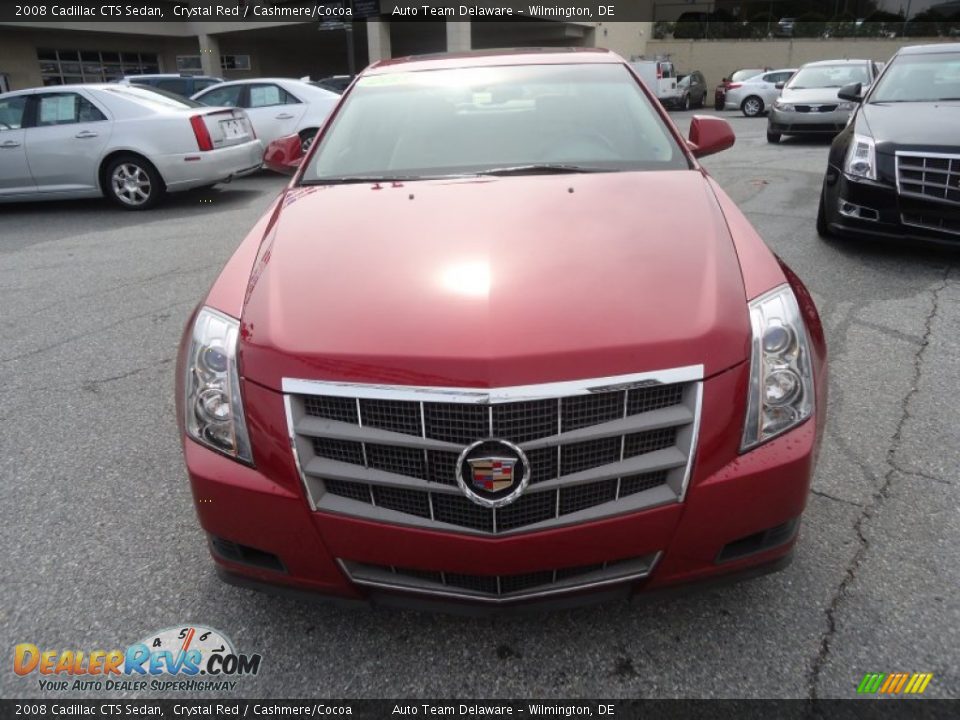 2008 Cadillac CTS Sedan Crystal Red / Cashmere/Cocoa Photo #3