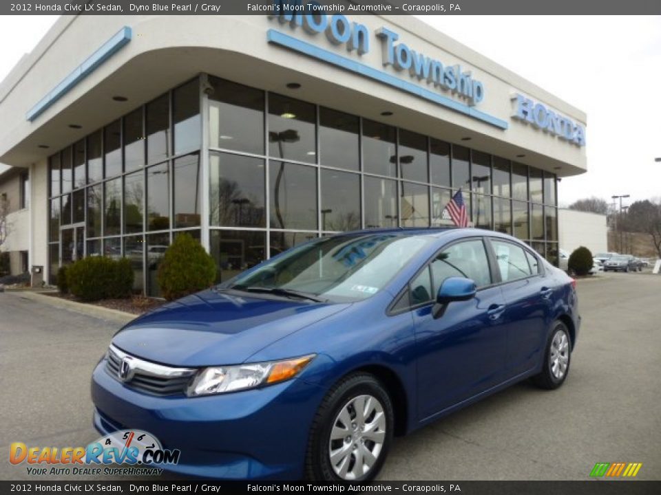 2012 Honda Civic LX Sedan Dyno Blue Pearl / Gray Photo #1