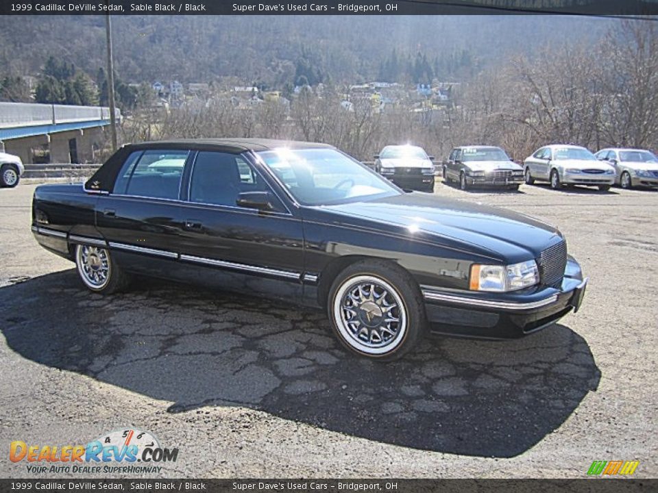 1999 Cadillac DeVille Sedan Sable Black / Black Photo #1