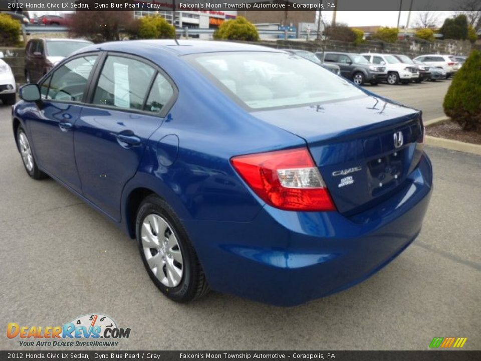 2012 Honda Civic LX Sedan Dyno Blue Pearl / Gray Photo #3